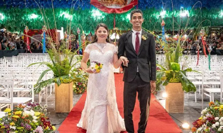 Casamento Coletivo mobiliza dia inteiro de preparação e emoção até o grande “sim” no Parque do Povo