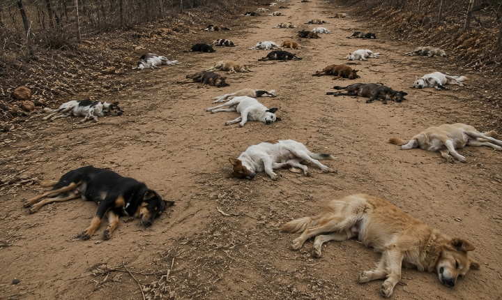 Morte de mais de 60 cães no município de Teixeira, no Sertão paraibano, provocou indignação e revolta entre os moradores.