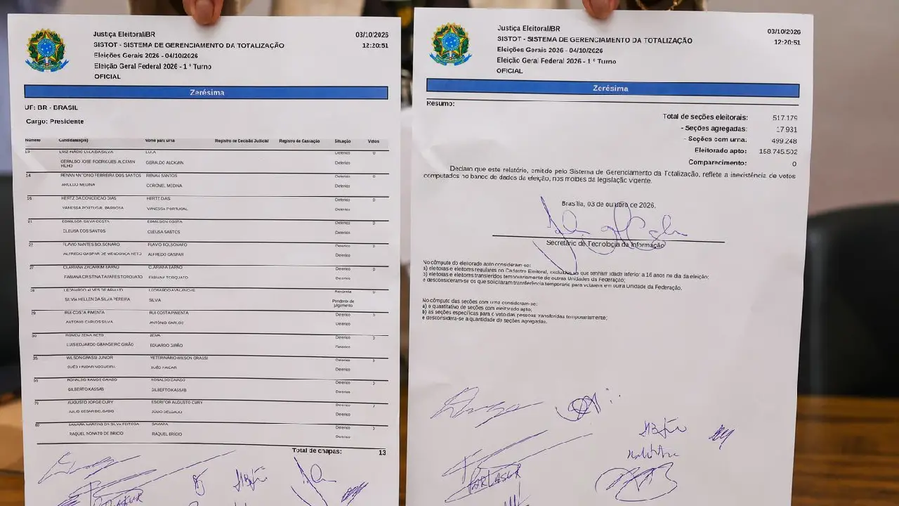 TSE faz teste final de sistemas e emite zerézima