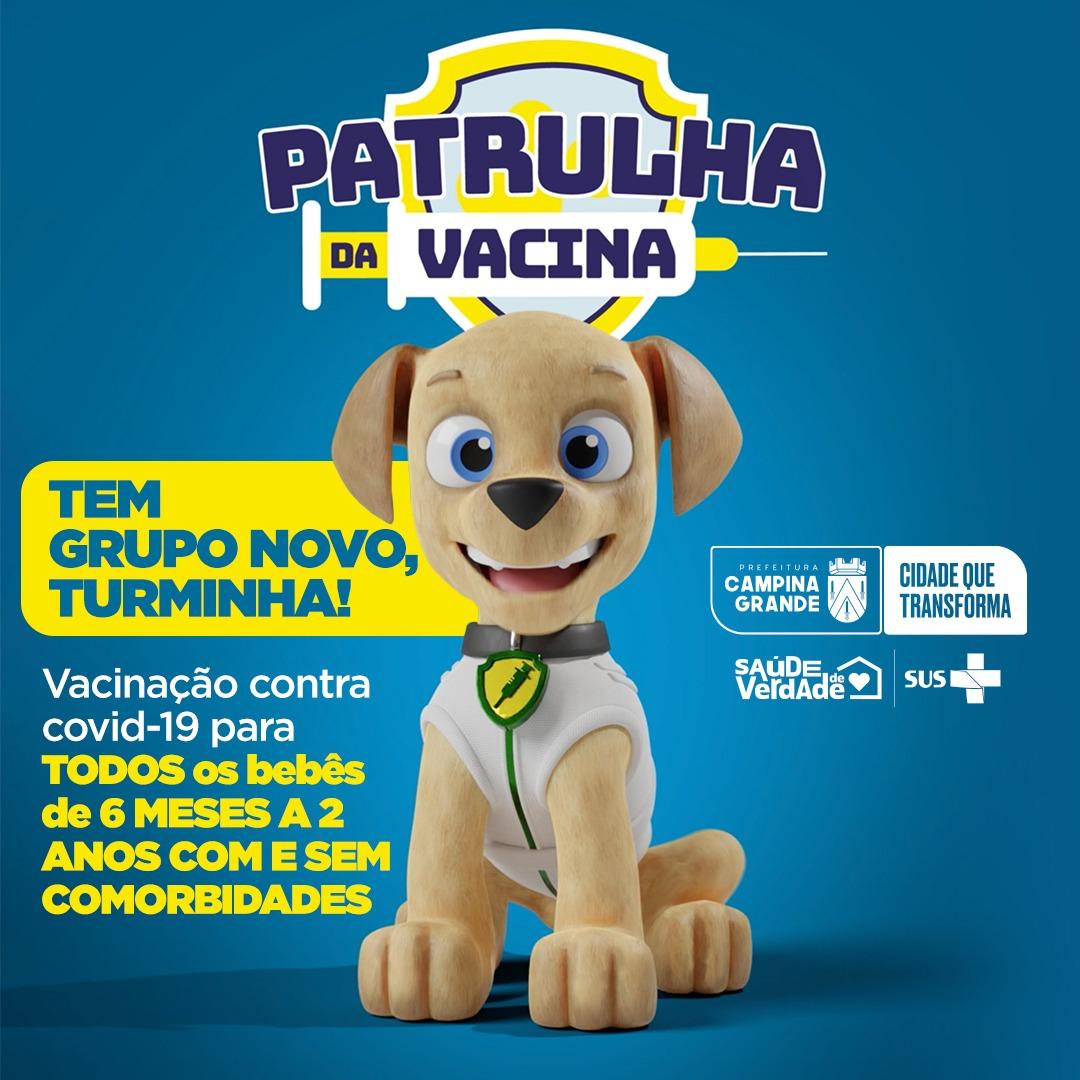 Campina Grande amplia vacinação da Covid-19 para crianças de seis meses a dois anos sem comorbidades