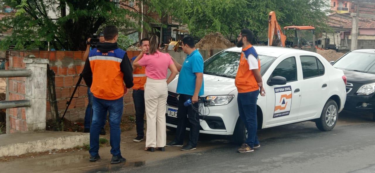ÚLTIMAS CHUVAS: Defesa Civil de Campina Grande visita áreas alagadas
