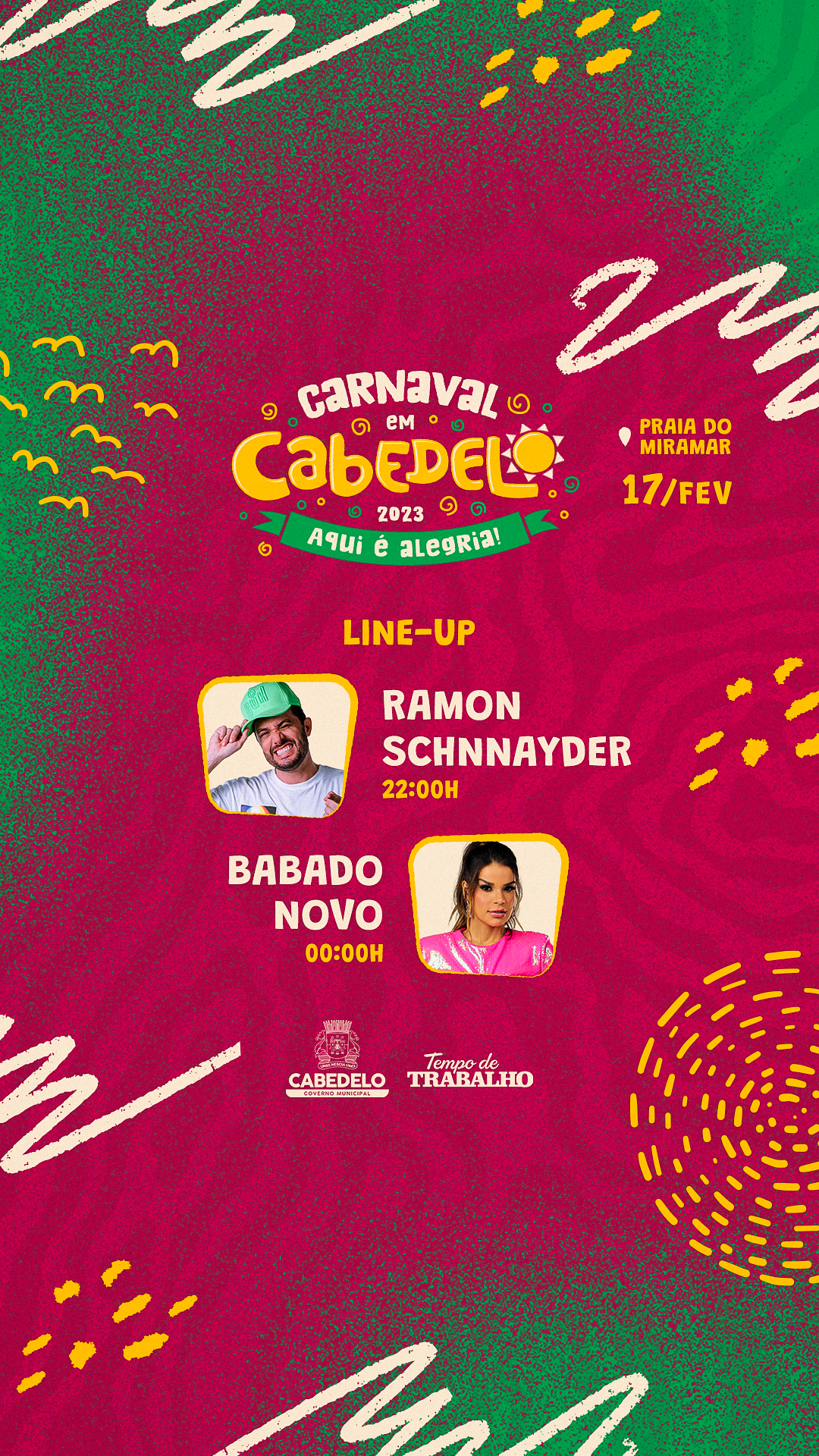 Babado Novo e Ramon Schnayder abrem programação de Carnaval com shows na praia do Miramar, em Cabedelo