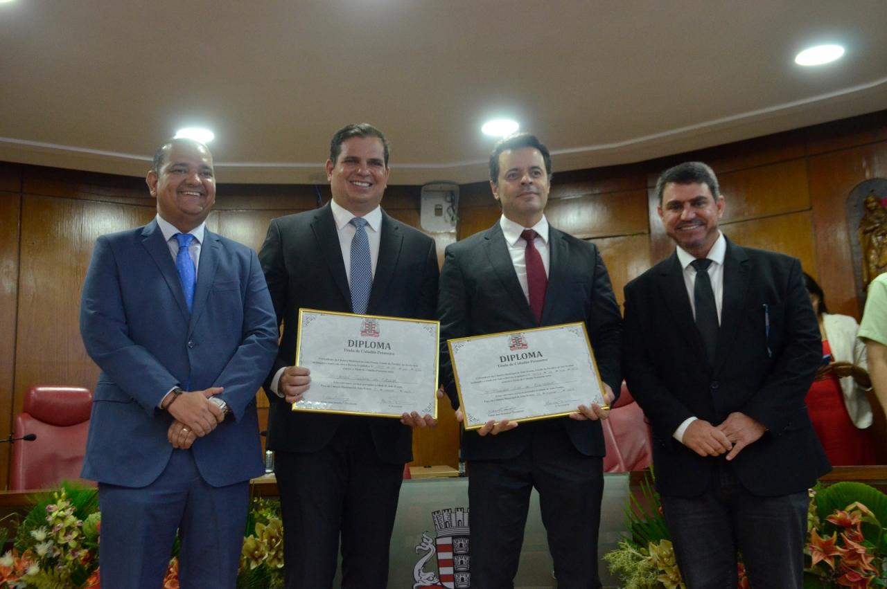 CMJP entrega títulos de cidadania pessoense a Marcelo Ivo de Carvalho e André Pepitone