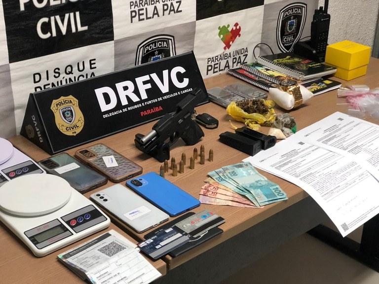 Polícia Civil prende três por tráfico de drogas, entre eles o líder do tráfico na cidade de Lucena