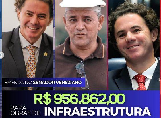 Prefeito de Riachão do Bacamarte garante obras de infraestrutura com emenda de R$ 956 mil do Senador Veneziano