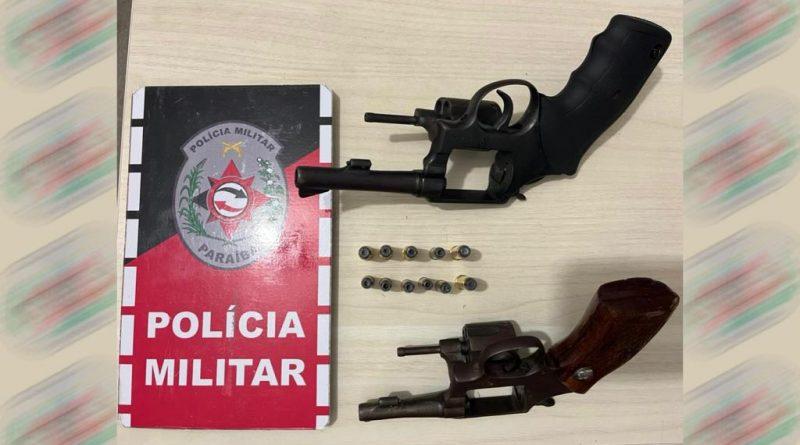Polícia Militar detém dois suspeitos e apreende duas armas de fogo em Cajazeiras