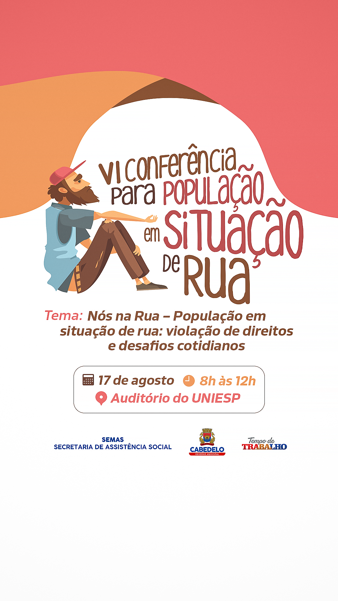 Prefeitura de Cabedelo abre inscrições para a VI Conferência da Pessoa em Situação de Rua