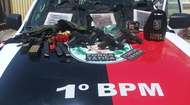 RESPOSTA: Polícia Militar apreende arsenal de organização criminosa e captura acusado envolvido em homicídio em Cabedelo