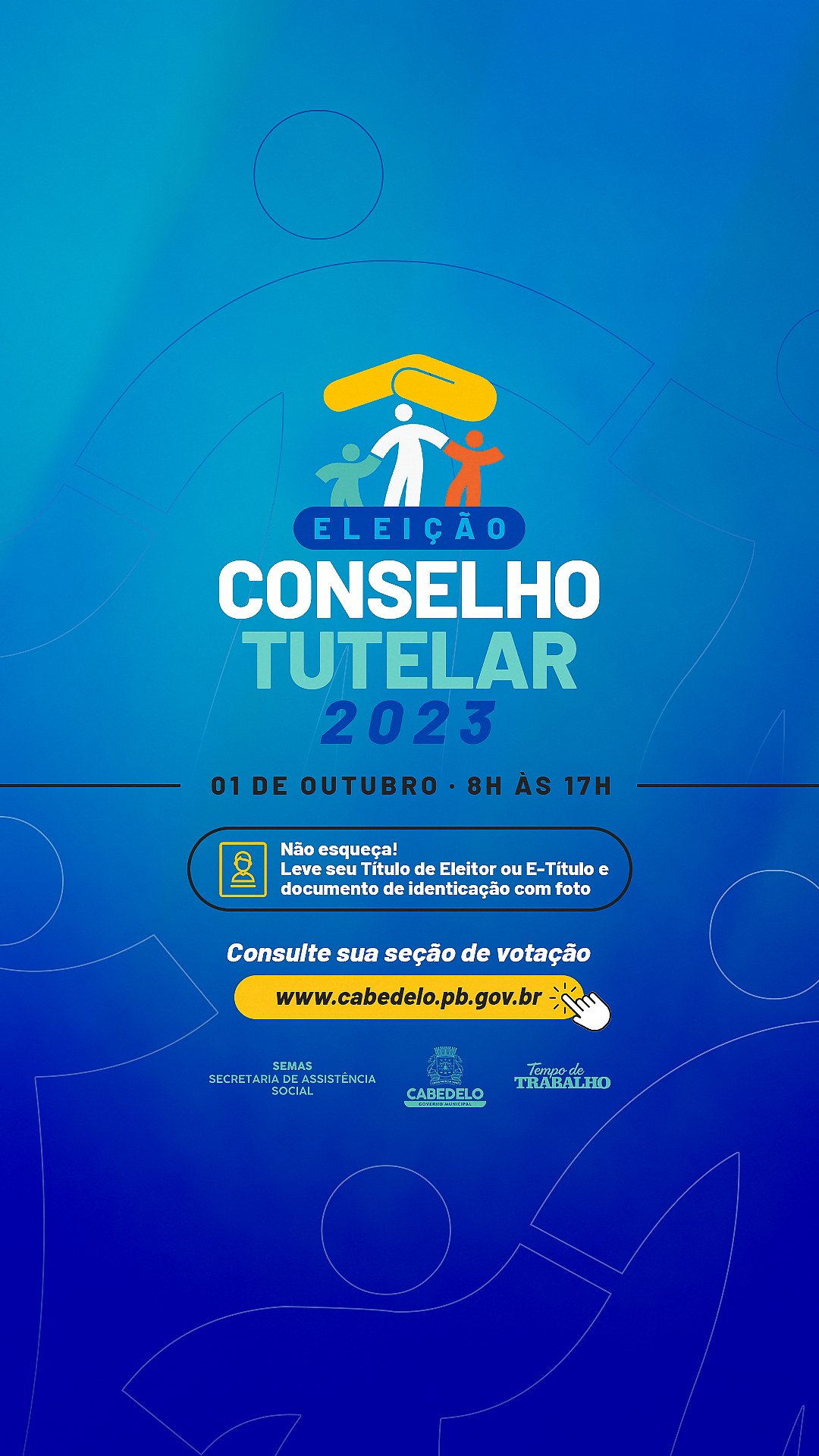 Eleição para membros do Conselho Tutelar de Cabedelo acontece no dia 1º de outubro