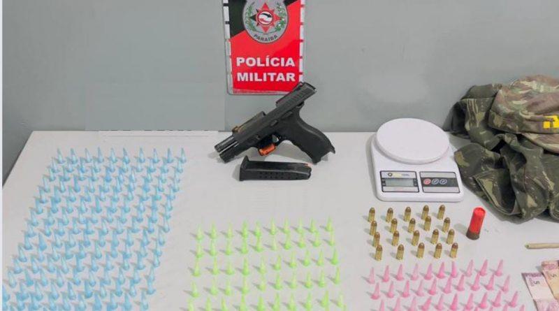 Polícia Militar apreende adolescentes e prende acusado com arma, munições e drogas em Bayeux