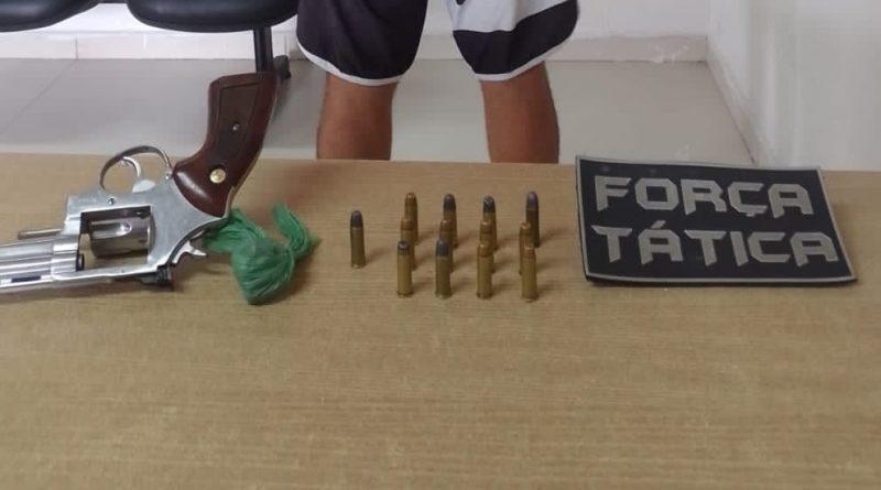 Pela segunda vez no ano: PM apreende arma com suspeito que já tinha sido preso com armas e drogas em Cabedelo