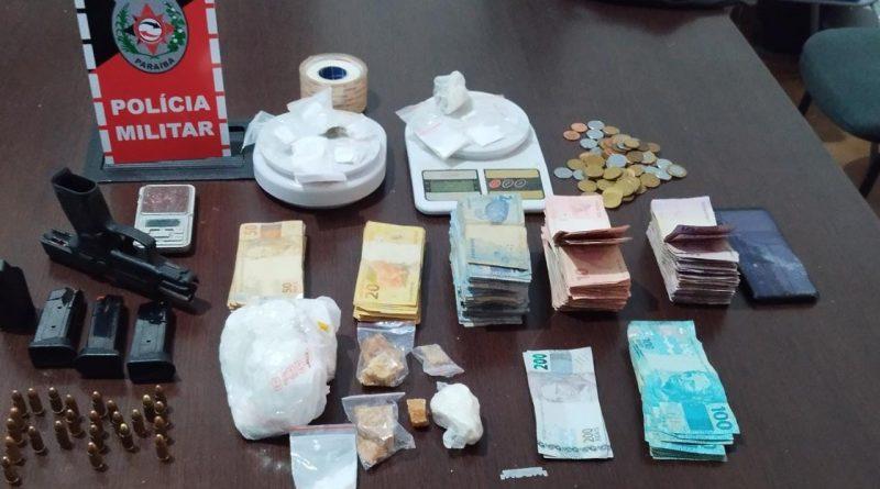 Polícia Militar apreende arma e drogas com acusado de tráfico na cidade de Patos