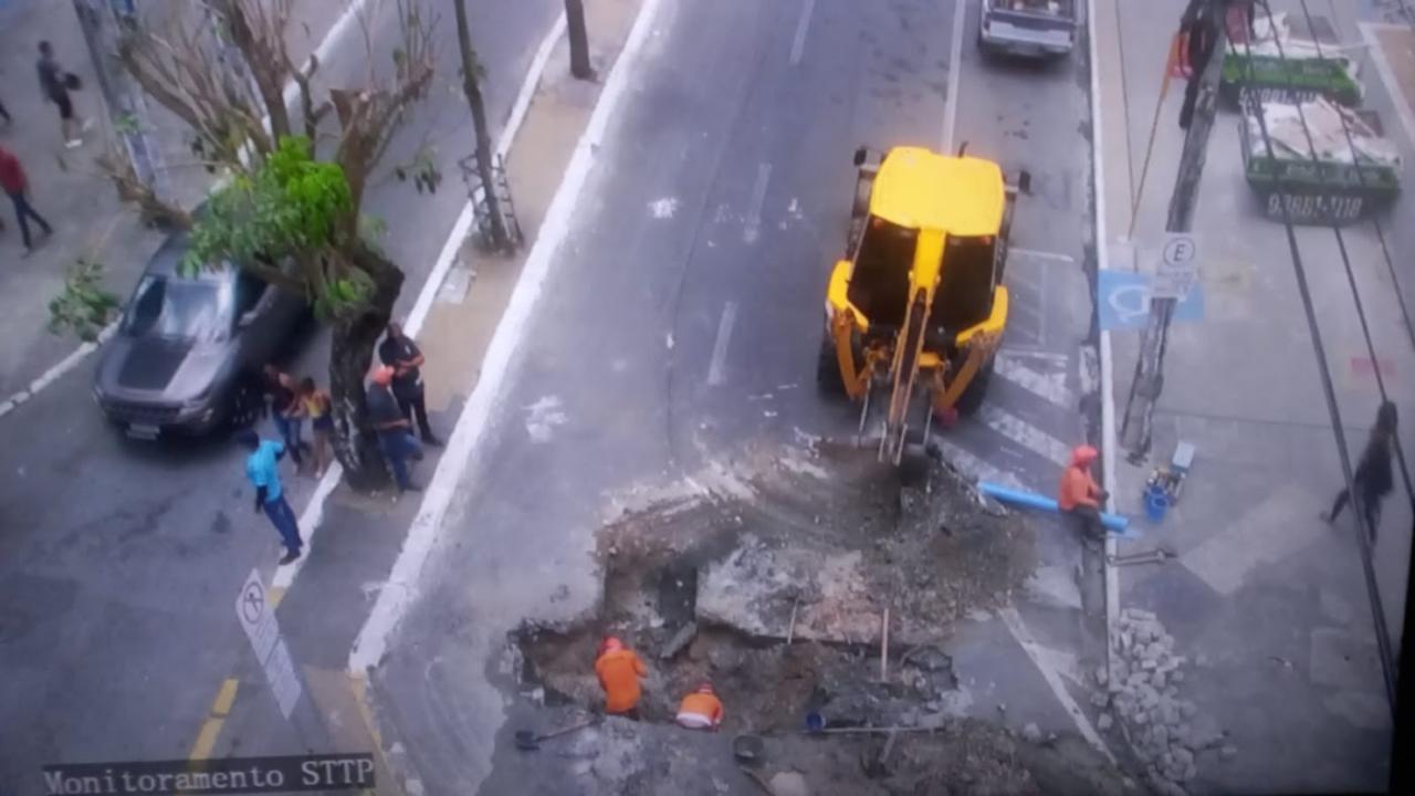 Rua Sete de Setembro está interdidada para serviços de manutenção pela Cagepa