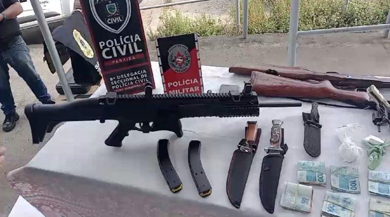 Operação integrada em Araçagi cumpre mandados de busca e apreensão, e apreende mais de 10 armas de diversos calibres