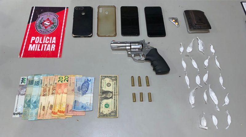 Polícia Militar apreende arma, drogas e moeda estrangeira após troca de tiros em Riacho dos Cavalos