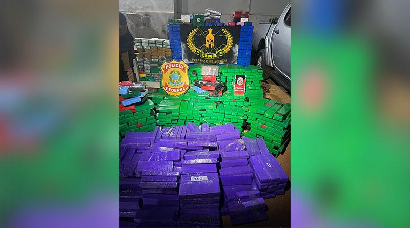 Polícias Militar e Federal apreendem mais de 1 tonelada de drogas no Sertão da Paraíba