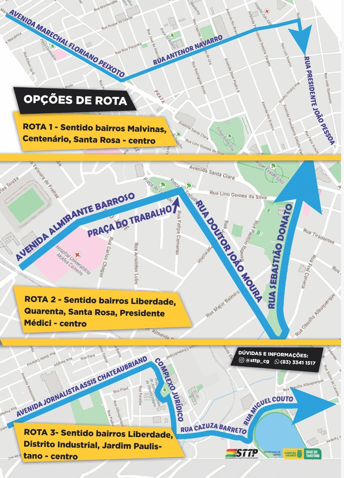 STTP cria rotas alternativas para condutores diante de interdição total da rua Lino Gomes
