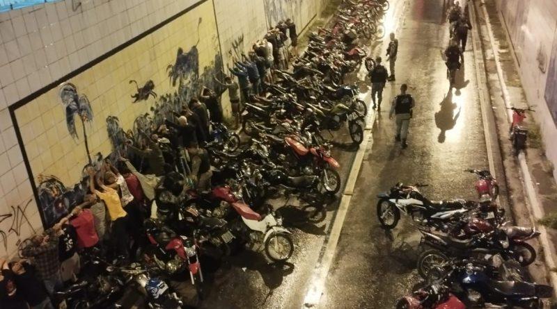 Operação combate “rolezinhos”, aplica mais de 100 multas e apreende 40 motos em João Pessoa
