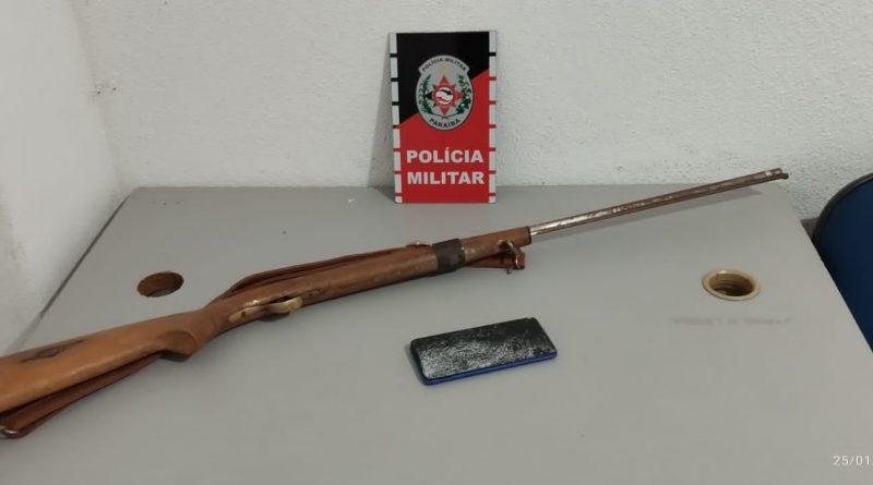 Polícia Militar apreende arma com suspeito de violência doméstica na cidade de São Mamede