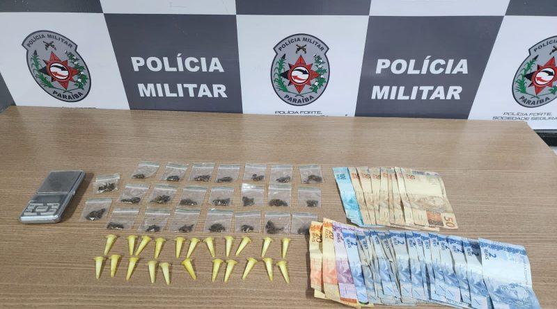 Polícia Militar apreende cocaína e maconha com suspeito de tráfico na zona sul de João Pessoa