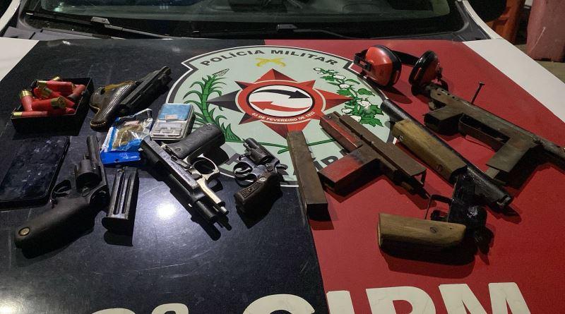 Reforço policial apreende cinco armas de fogo e explosivos em Cabedelo