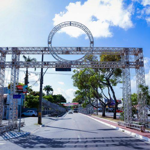 Funjope intensifica montagem da estrutura e decoração para os desfiles do Carnaval Tradição