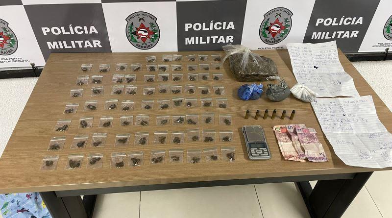 Polícia Militar prende acusado de tráfico com tornozeleira eletrônica, e apreende adolescente com duas motos roubadas, na zona sul da Capital