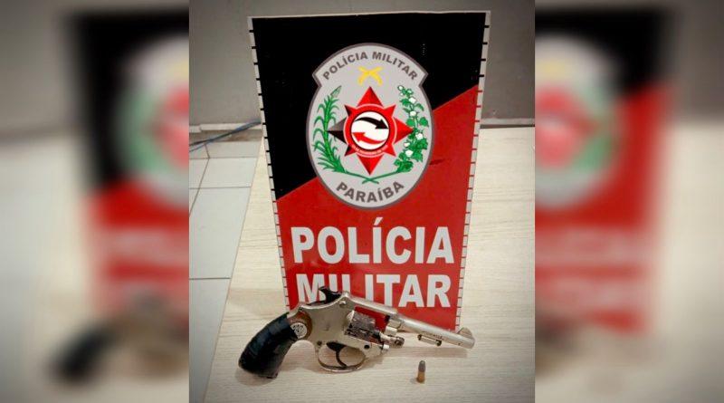 Polícia Militar prende suspeito por porte ilegal de arma de fogo em Gurinhém