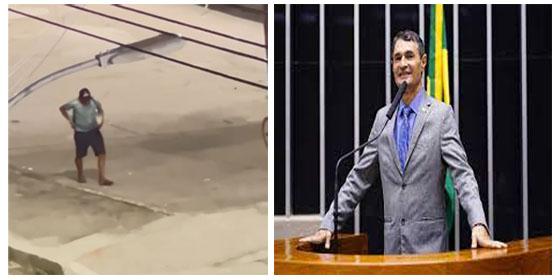 Romero Rodrigues publica vídeo de homem supostamente caminhando no parque do povo e dizendo: 