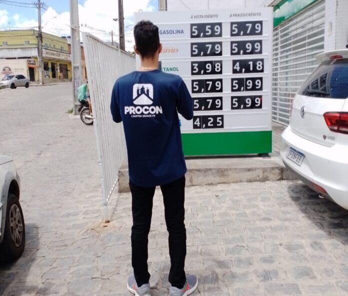 Pesquisa: Procon-CG destaca que menor preço do litro de gasolina chega a R$ 5,43 no Distrito Industrial