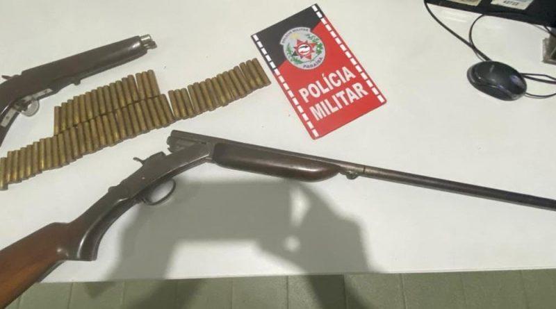 Suspeito de ameaçar a esposa é preso com duas armas de fogo na cidade de Esperança