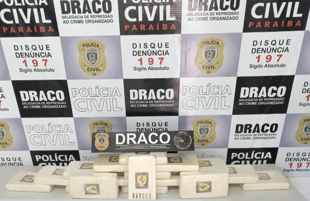 Entorpecentes da Bolívia avaliados em R$ 3 mi são apreendidos na Paraíba