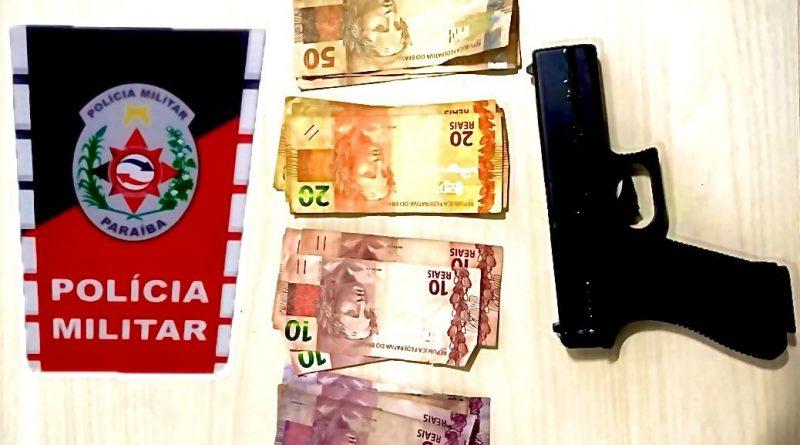 Polícia Militar prende em flagrante suspeito de assaltos a estabelecimentos comerciais em Cajazeiras