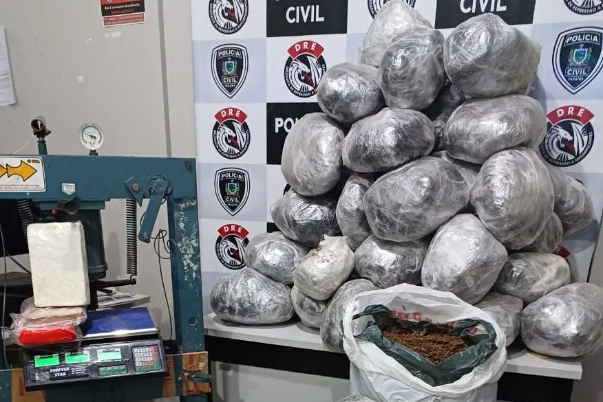 Operação conjunta apreende mais de 60 kg de drogas, em Campina Grande