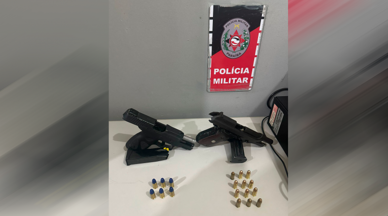 Polícia Militar prende dois homens por porte ilegal de armas durante festejo junino em Santa Rita