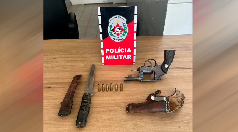 Polícia Militar prende suspeito por posse ilegal de arma de fogo em Sousa