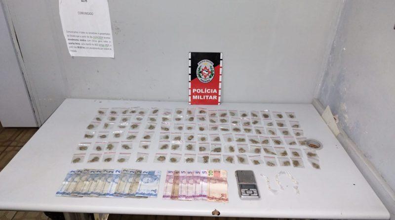 Polícia Militar prende suspeito por tráfico de drogas   em Jacaraú