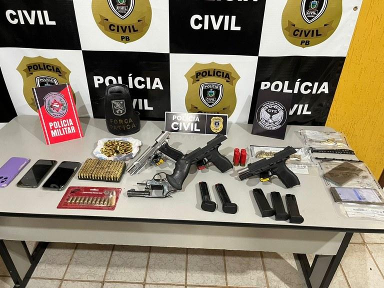 SERTÃO: Forças de segurança apreendem quatro armas de fogo em operação que investiga assassinato em Riacho dos Cavalos