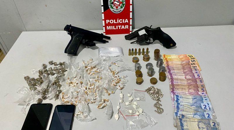 Polícia Militar prende suspeito com arma e drogas durante ação na cidade de Capim
