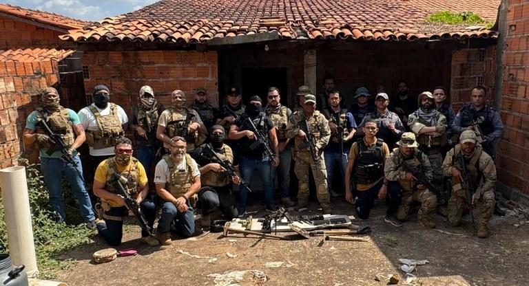 DRACO: Cinco fuzis apreendidos pela Polícia da Paraíba, com a operação de hoje no estado do Maranhão