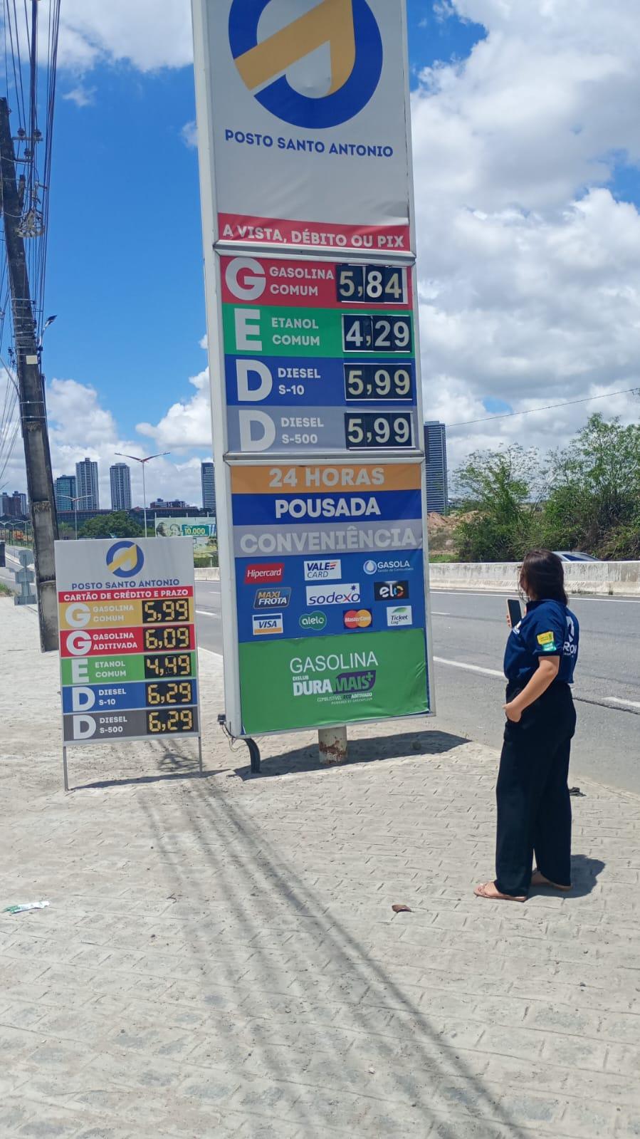 Pesquisa do Procon revela que litro da gasolina comum pode ser encontrado por R$ 5,80 em Campina Grande