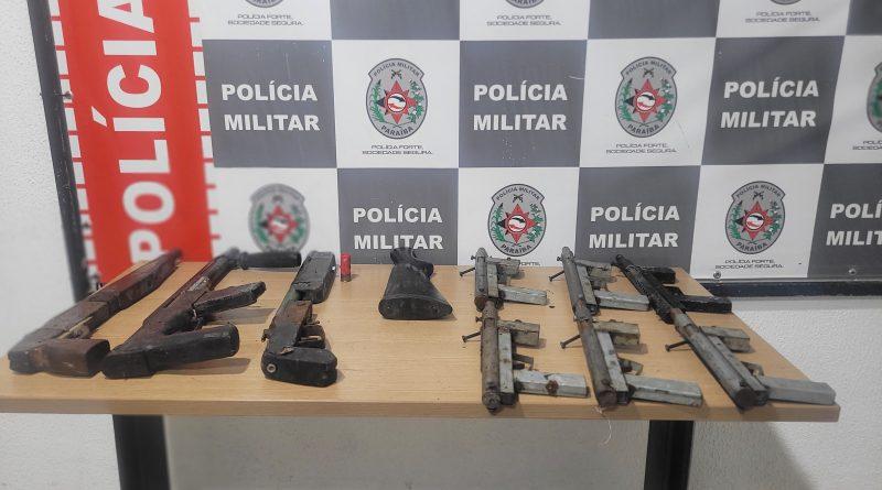 Polícia Militar apreende armas que teriam sido enterradas por criminosos na Capital