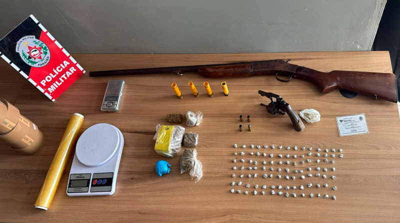 Polícia Militar apreende armas e drogas na cidade de Sousa