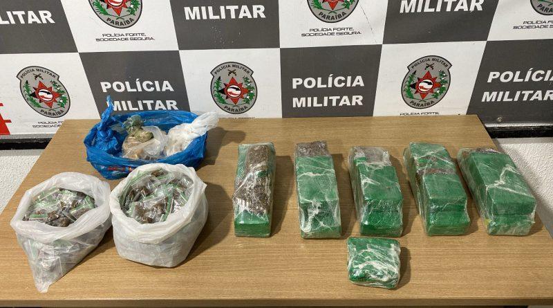 PM apreendeu mais de 10kg de drogas dentro de comunidade da cidade de Cabedelo