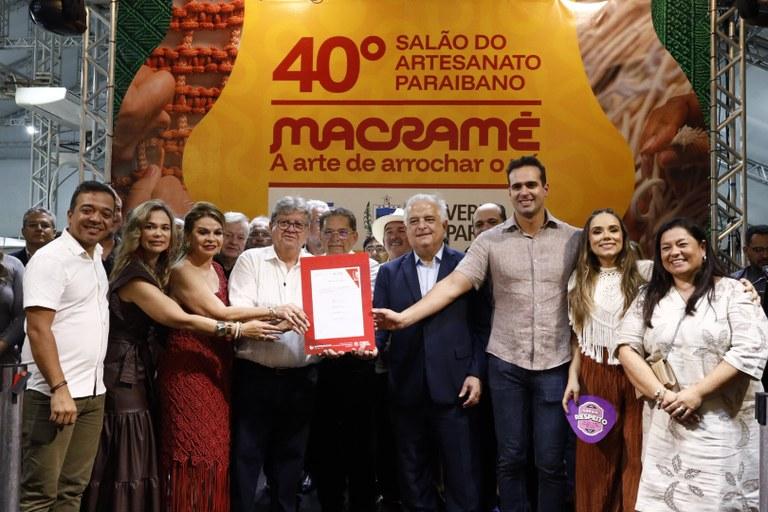 oão Azevêdo abre 40° Salão do Artesanato Paraibano e autoriza criação do Centro de Referência do Macramê, tema do evento