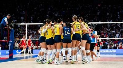 Brasil vence Porto Rico no Mundial de vôlei e encerra fase de grupos com 100% de aproveitamento