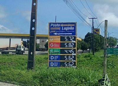 Litro da gasolina pode ser comprado a R$ 5,72 e preço médio dos combustíveis cai, revela pesquisa do Procon-CG