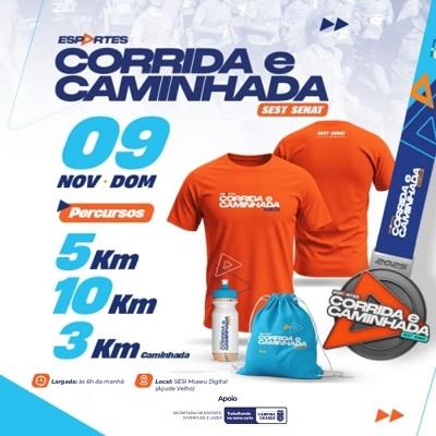 Inscrições para a 3ª Corrida Sest/Senat estão abertas até 5 de novembro