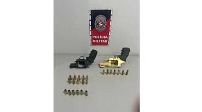 PM detêm suspeitos armados com duas armas de fogo em Santa Rita