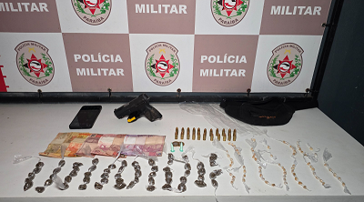 Polícia Militar apreende arma de fogo e prende acusado, em Juripiranga